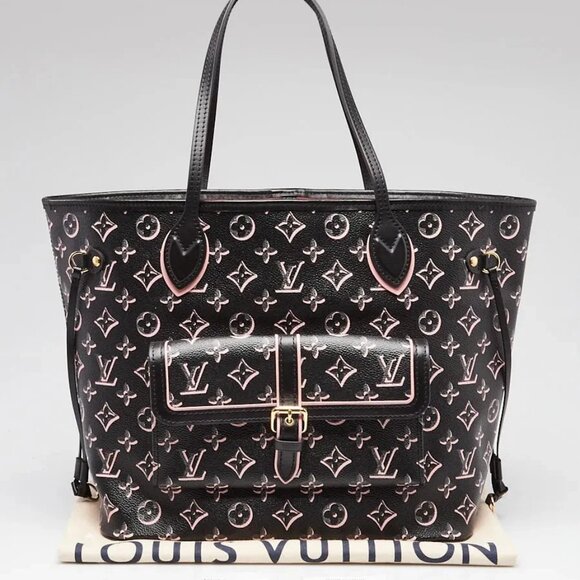 Louis Vuitton Black/Pink Monogram Canvas Fall For You Neverfull MM Bag w/o Po... - Picture 12 of 12